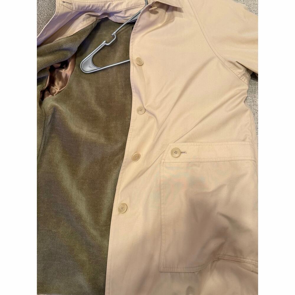 Vintage London Fog Womens 12 Reg Tan Raincoat Removable Liner Khaki Coat - Picture 15 of 15